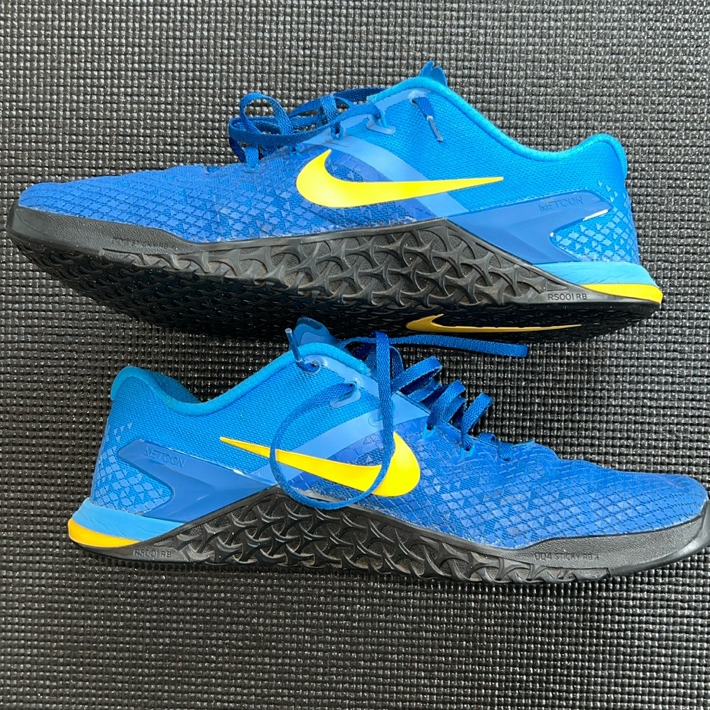 Nike Metcon 4 XD Royal Blue Yellow Training Weightlifting Sneakers Size 12